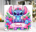 Vaso térmico 20 oz stitch personalizado con Nombre Diseño cute floral