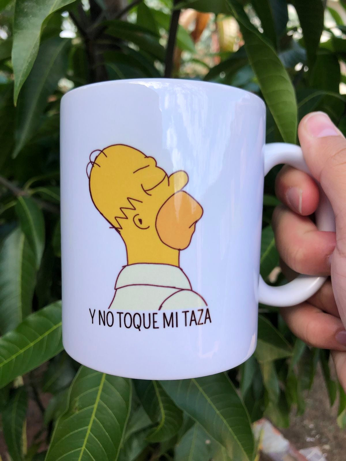 Taza divertida Homer Simpson - No toques mi taza! 11 oz perzonalizada