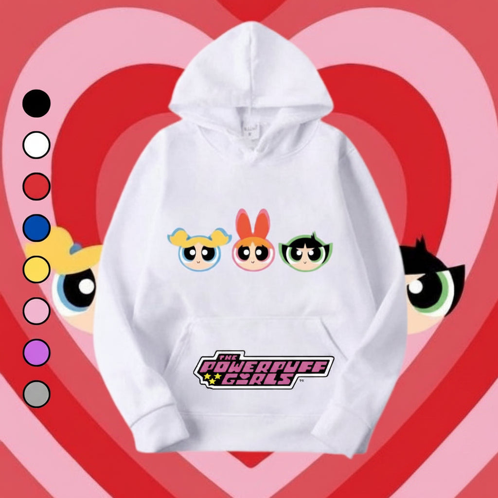 Hoddie powerpuff aesthetic - sudadera con capucha  estilo retro